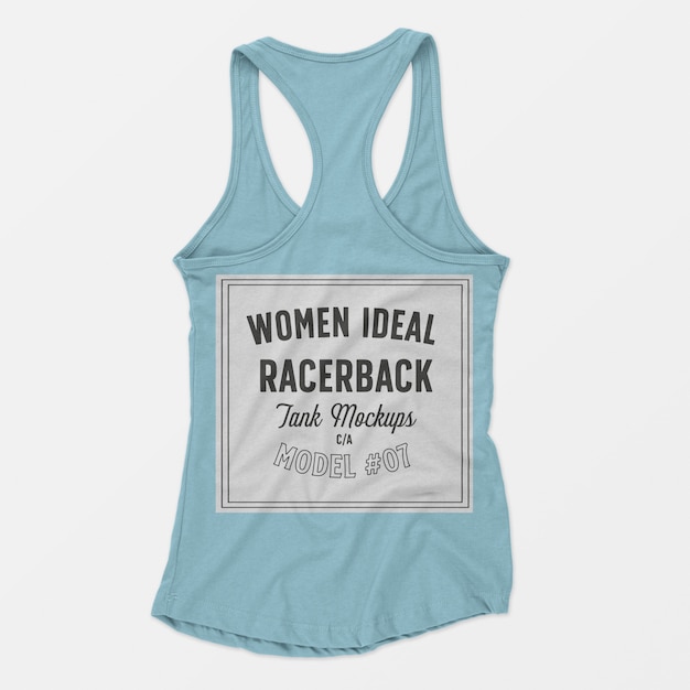 Gratis PSD ideale racerback tank damesmodel