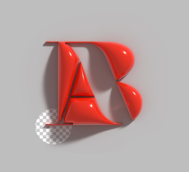 Identidad de marca AB Render 3D corporativo Logotipo de la compañía