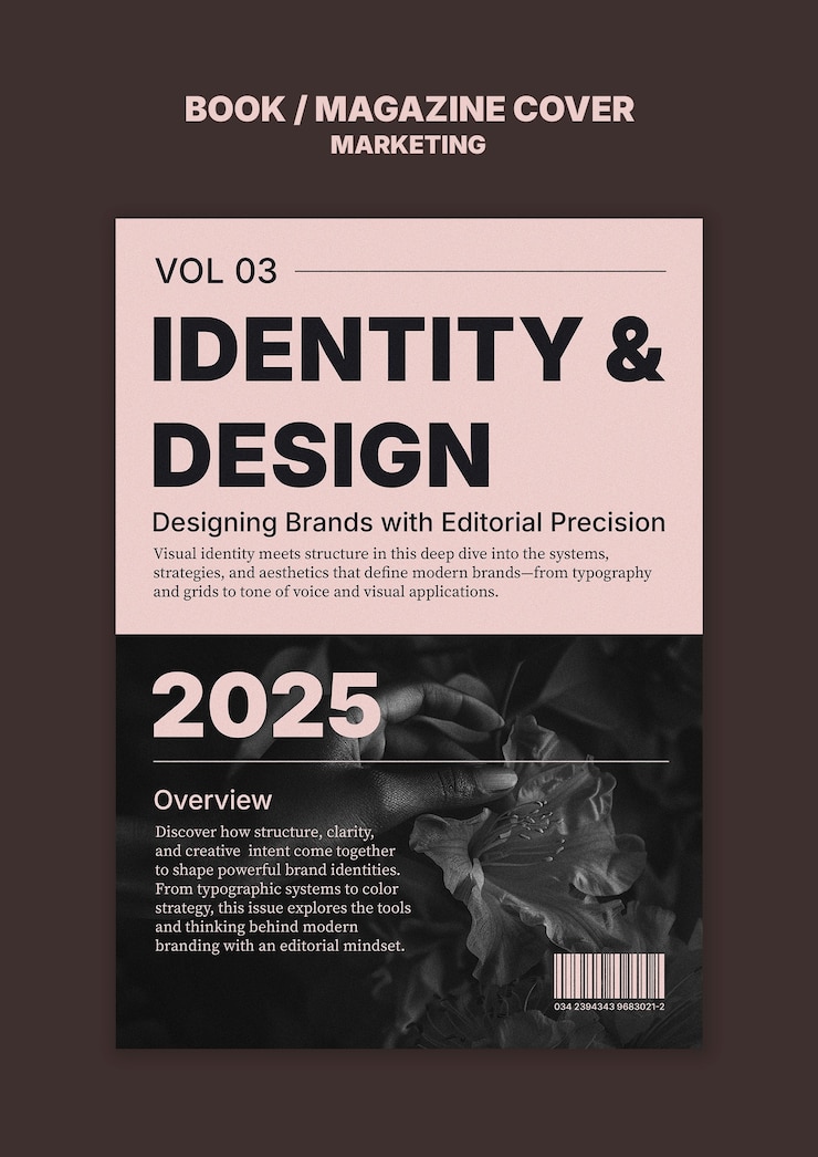 PSD gratuito identity and design magazine cover template