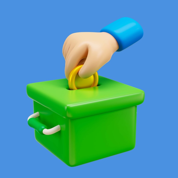 PSD Gratis ikon 3d keuangan dan mata uang