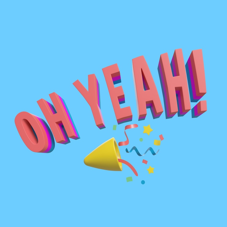 PSD Gratis ikon 3d untuk kata-kata
