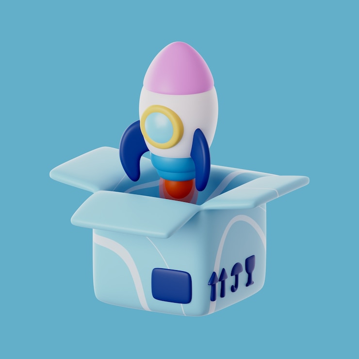 PSD Gratis ikon 3d untuk manajemen produk