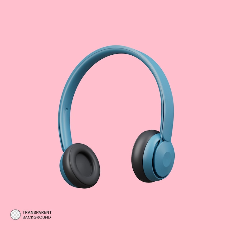 PSD Gratis ikon headset headphone ilustrasi render 3d terisolasi