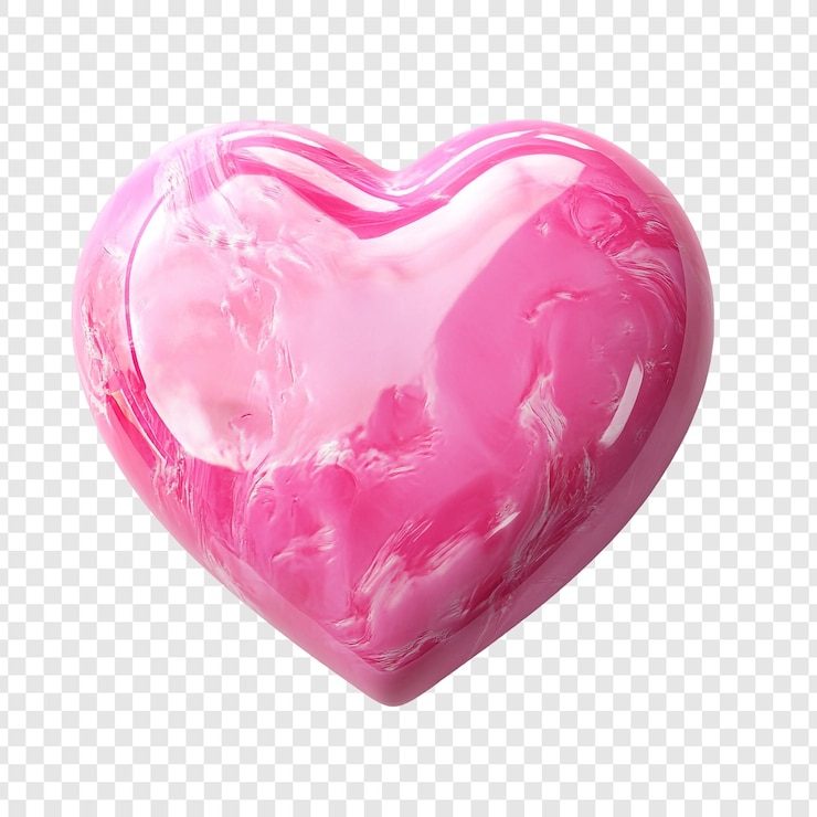 PSD gratuito il cuore rosa è un simbolo di amore e affetto