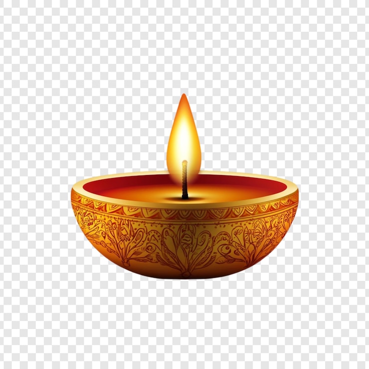 PSD gratuito il diwali illuminato diya un simbolo di luce e speranza