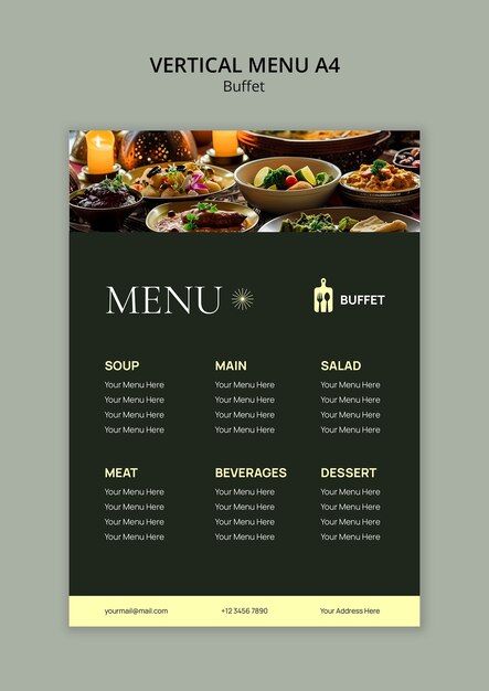 Il modello del delizioso buffet