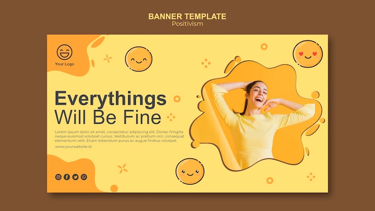 PSD gratuito il modello di banner con tutto andrà bene