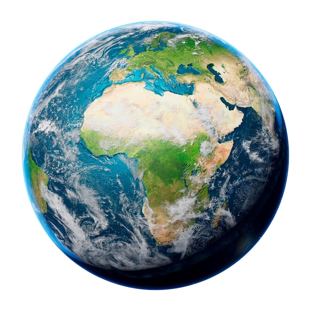 Il pianeta palla Terra è isolato.