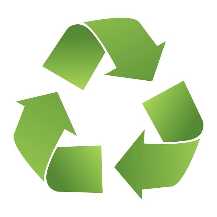 Gratis PSD illustratie van de duurzaamheid van de recycling van platte ontwerpen