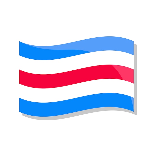 Gratis PSD illustratie van de vlag van costa rica