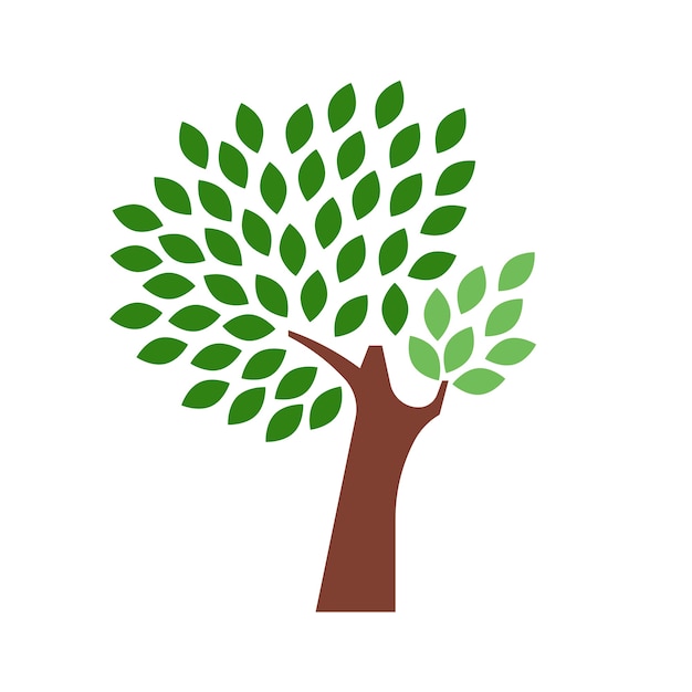 Illustratie van geïsoleerde bomen