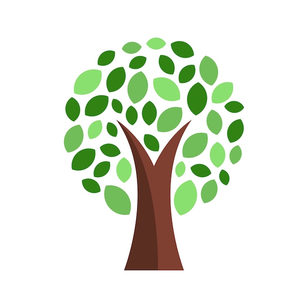 Illustratie van geïsoleerde bomen