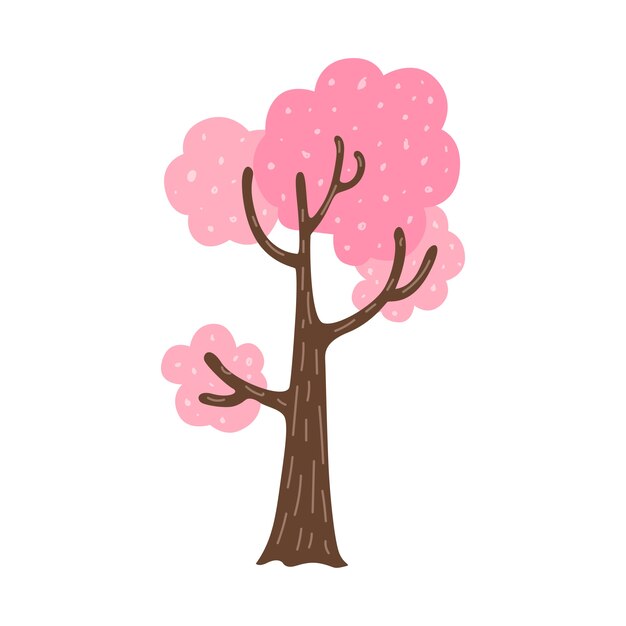 Illustratie van geïsoleerde bomen