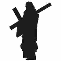 Gratis PSD illustratie van het silhouet van jezus christus