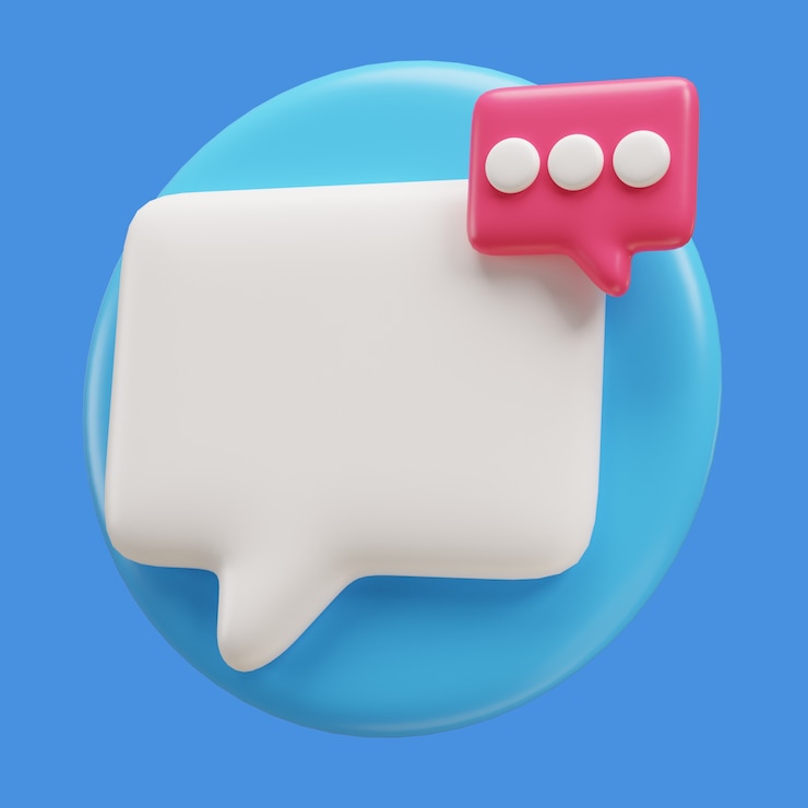 PSD gratuito illustrazione 3d con frecce, bolle e segni
