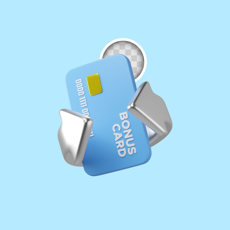 PSD gratuito illustrazione 3d del ritorno di denaro con carta bonus