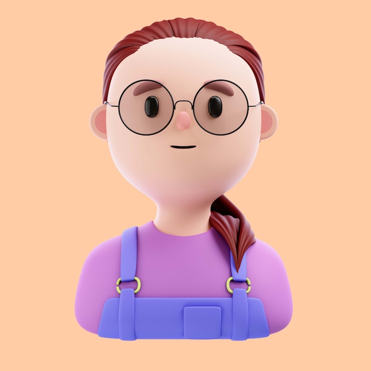 PSD gratuito illustrazione 3d della persona con gli occhiali