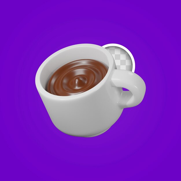 illustrazione 3d della tazza di caffè