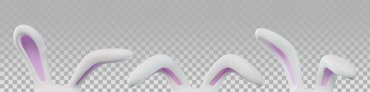 PSD gratuito illustrazione 3d orecchie di coniglietto di pasqua
