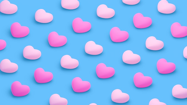 Illustrazione 3D per la celebrazione del giorno di San Valentino
