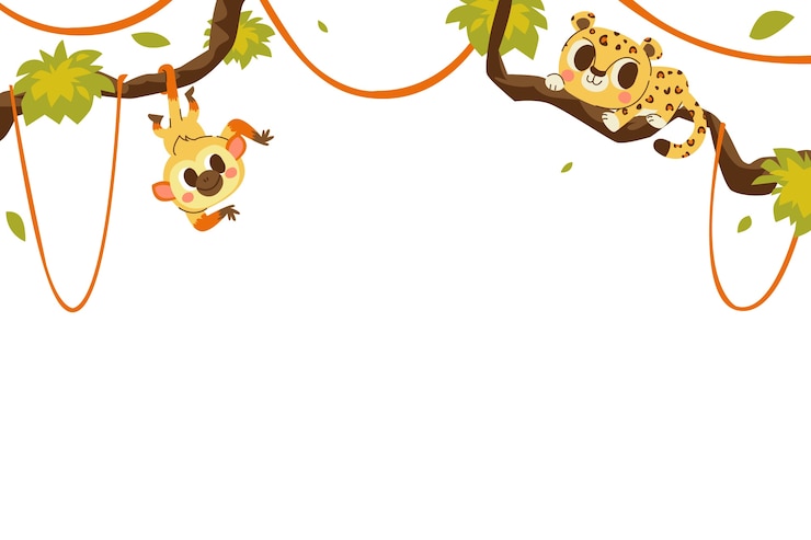 PSD gratuito illustrazione animale simpatico cartone animato