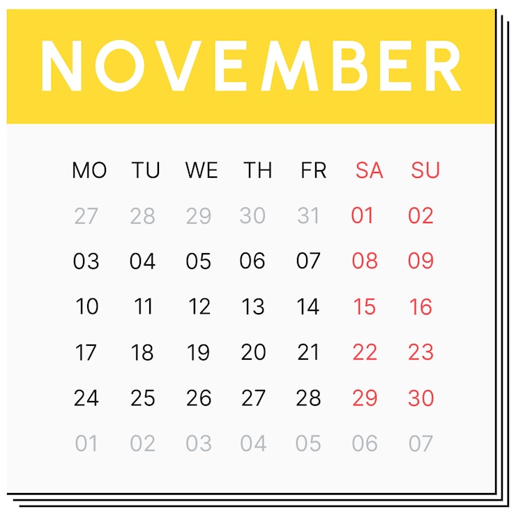 PSD gratuito illustrazione del calendario mensile per il 2025