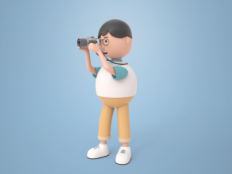 PSD gratuito illustrazione del fotografo maschio