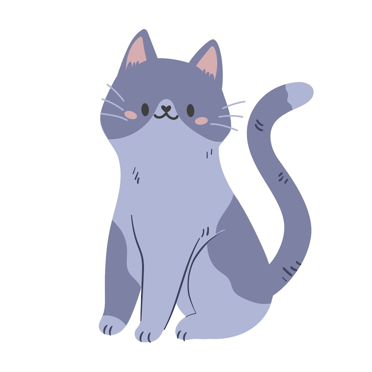 PSD gratuito illustrazione del gatto kawaii