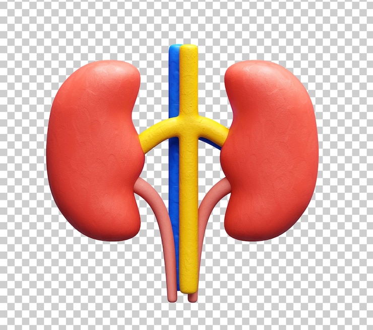 PSD gratuito illustrazione dell'icona 3d degli organi umani dei reni