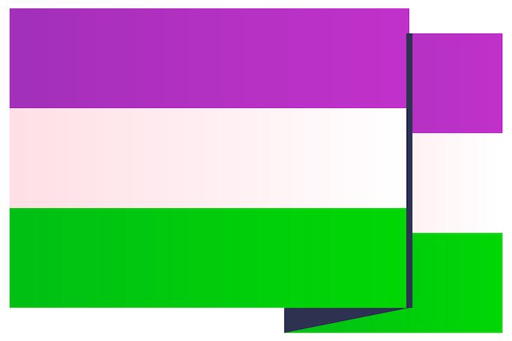 PSD gratuito illustrazione della bandiera dell'orgoglio genderqueer isolata