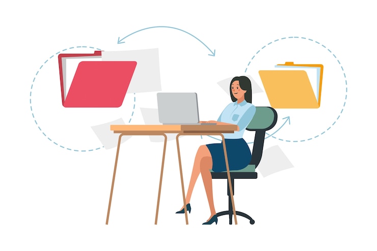 PSD gratuito illustrazione della cartella di file isoltata