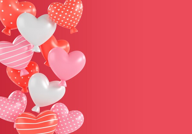 Illustrazione della celebrazione del giorno di San Valentino 3d