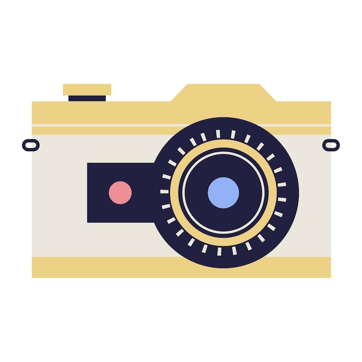 PSD gratuito illustrazione della fotocamera isolata