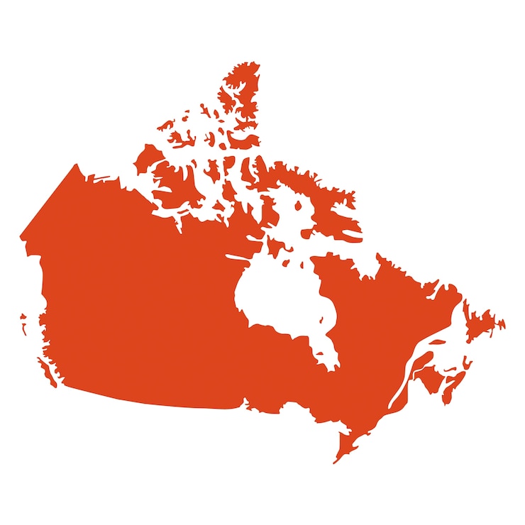 PSD gratuito illustrazione della mappa del canada