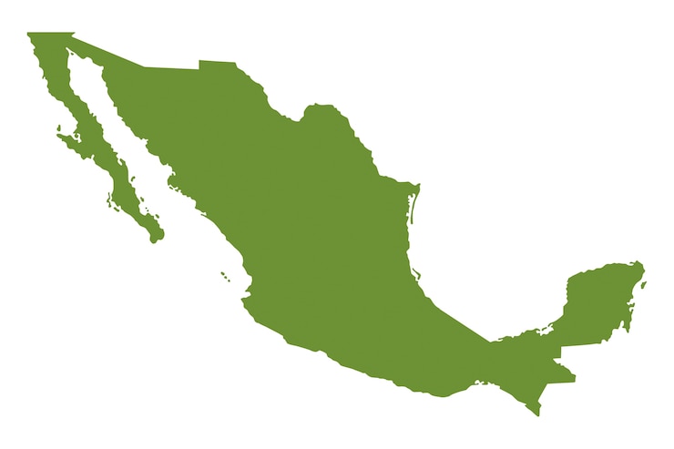 PSD gratuito illustrazione della mappa del messico