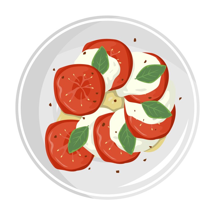 PSD gratuito illustrazione di cibo italiano isolata