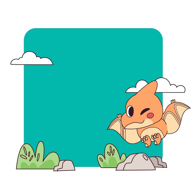 Illustrazione di dinosauro carino