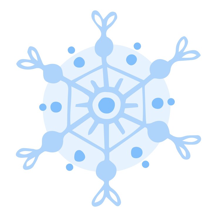 PSD gratuito illustrazione di fiocchi di neve blu isolati