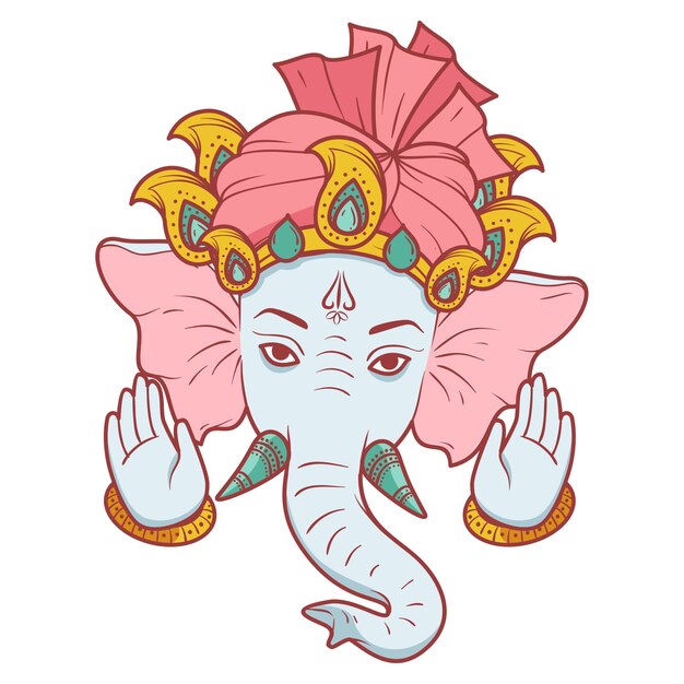 Illustrazione di Ganesh disegnata a mano
