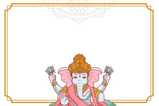 Illustrazione di Ganesh disegnata a mano