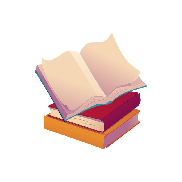 Illustrazione di libri realistici