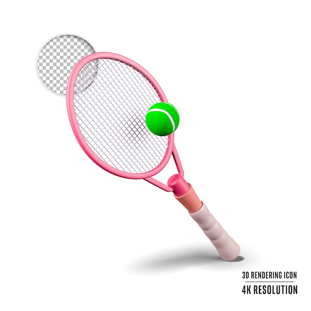 illustrazione di rendering 3d icona isolata di tennis