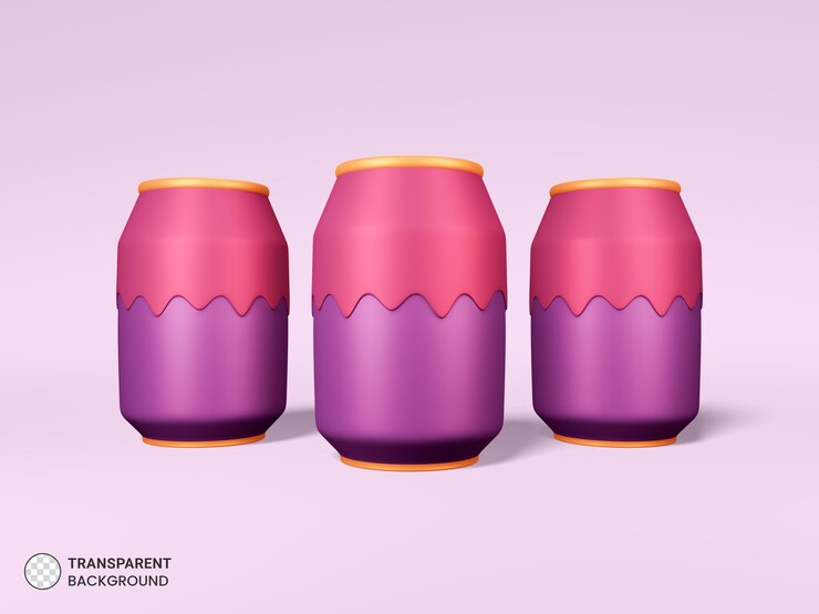 PSD gratuito illustrazione di rendering 3d isolata dell'icona della lattina di soda
