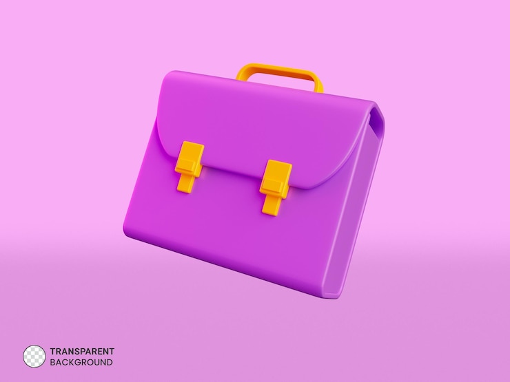 PSD gratuito illustrazione di rendering 3d isolata dell'icona della valigetta dell'ufficio