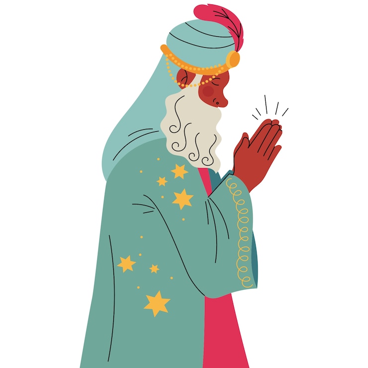 PSD gratuito illustrazione di reyes magos