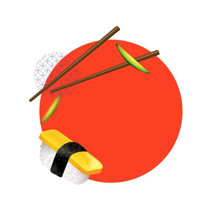 PSD gratuito illustrazione di sushi isolata