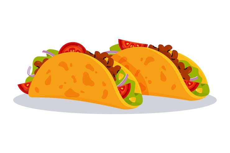 PSD gratuito illustrazione di taco messicano