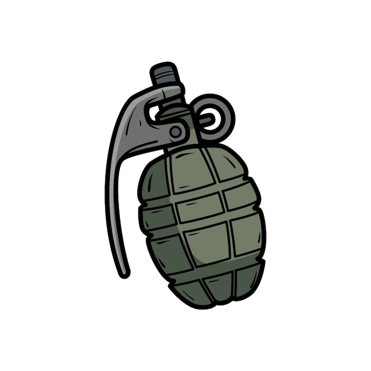 PSD gratuito illustrazione di una bomba disegnata a mano