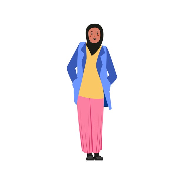 Illustrazione di una ragazzina dei cartoni animati