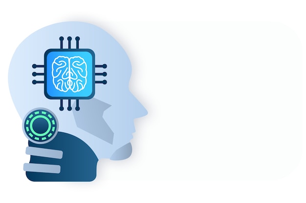 Illustrazione futuristica del chip del robot